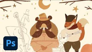 Fun Bear Illustrations with Codi Bear - 1 of 2 | Adobe Creative Cloud