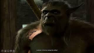 Baldur's Gate 3 Bard walks in on Bugbear and Ogre