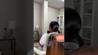 Low Ponytail #ponytailstyles #hair #atlhairstylist #hairtutorial #natrualhair #braidedponytail