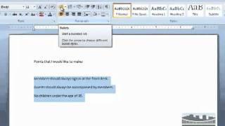 Microsoft Word | How To Make Bullet Points | TechKnowledgeOnDemand