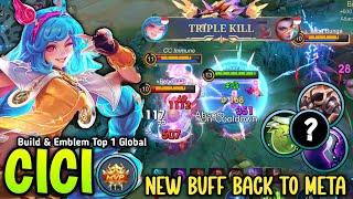 CICI BIG BUFF WITH NEW BEST BUILD FOR EXP LANE 100% BROKEN (MUST TRY)  - BUILD TOP 1 GLOBAL CICI