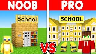 NOOB vs PRO: HIGHSCHOOL House Build Challenge in Minecraft!