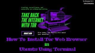 How To  Install Tor Web Browser in Ubuntu Using Terminal | TECH DHEE