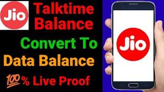 How to convert jio balance to data Balance, how to convert jio talktime balance to data Balance