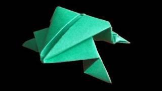 Origami: jumping frog