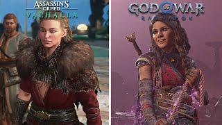 Assassin's Creed: Valhalla vs God of War: Ragnarok Comparison (Thor, Mimir, Loki, Surtr and etc.)