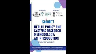 Health Policy and Systems Research Methodology: Topic: Studying Health Systems and Health Policy.