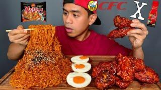 BUKA PUASA PAKE 10 AYAM CFC SAOS SAMYANG + 5 BUNGKUS SAMYANG!!