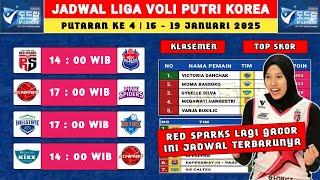 Jadwal Liga Voli Putri Korea 2025 Hari Ini - Red Sparks vs Hi-Pass - Klasemen Liga Voli Putri Korea