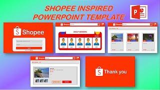 Shopee Inspired Animated PowerPoint Template | Shopee Design Powerpoint | PowerPoint Tutorials