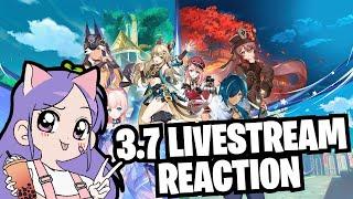 3.7 LIVESTREAM REACTION HIGHLIGHTS, KIRARA, CHARLOTTE, FONTAINE TEASER?! | Genshin Impact