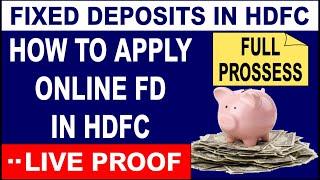 HDFC Bank Fixed Deposit(FD) ! HDFC Bank Interest Rate 2020 | How to apply online