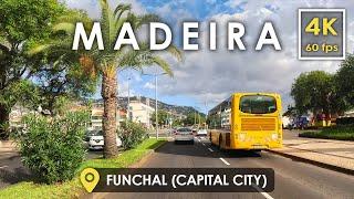 Driving FUNCHAL, Capital of Madeira  | 4K Scenic Drive Tour in Portugal