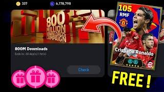 eFootball™ 2025 Mobile 800M Downloads Campaign Update !! Release Date , Free Coins , Free Epics 