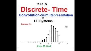 Discrete Time Convolution || Example 2.4 || S&S 2.1.2(2)(English) (Oppenheim)