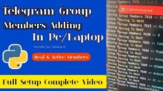 How to Add Telegram Members By Using Python | PC Setup Full Video in Hindi @jayghunawat