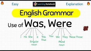 was were used in English | WAS WERE used in English Grammar