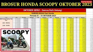 BROSUR HONDA SCOOPY TERBARU OKTOBER 2023 HARGA KAS DAN KREDIT