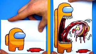 8 AMONG US Transformations ARTS & PAPER CRAFTS tutorial