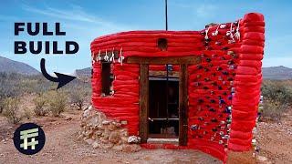Building An Affordable Earth Bag Home On A Budget! | Hyper Adobe Timelapse Documentary