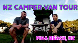 New Zealand Camper Van Tour | Piha Beach, New Zealand