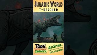 T-Rex to the T-Rescue! - TOON SANDWICH #funny #jurassicworld #trex #dinosaur #animation