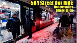 504 Street Car Ride - Roncesvalles  Toronto Snow