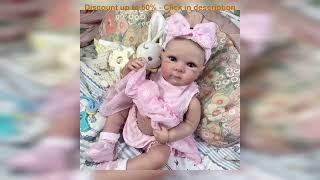 18 Inch Finished Reborn Baby Doll Full Silicone Vinyl Girl Washable Bettie With Painted Lifelike