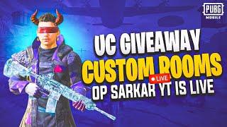 Pubg Mobile Live Custom Rooms And Uc Giveaway Op Sarkar Yt is Live #pubg #gaming #pubgmobile