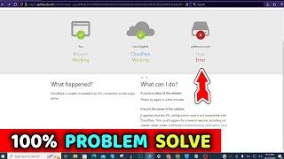 Host Error 100%  problem  solve - Cloudflare Host Error - How to Fix Host Error Problem