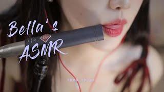 【Bella ASMR】Small hole tongue + stockings