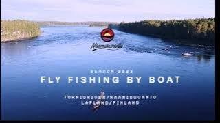 Fly fishing by boat