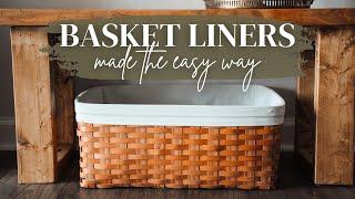 How to Sew Basket Liners the Easy way | Square & Rectangular Baskets | Updating Thrifted Baskets