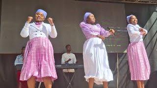 Loise Mwangi & Sisters on stage Ihura stadium