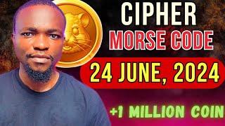 Hamster Kombat Daily Cipher Morse Code || 24/06/2024 || Claim 1,000,000 Coins Task Reward