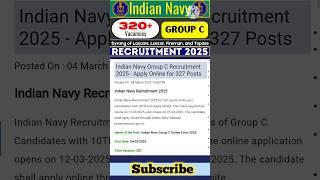 Indian Navy Group C Recruitment 2025 #job #indiannavy