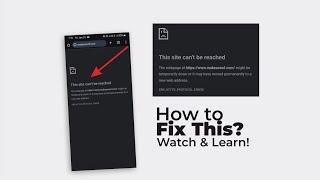 How to Fix "This Site Can't Be Reached" on Google Chrome & Other Android Browsers