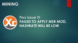 Tutorial Mengatasi (How to Fix) FAILED TO APPLY MSR MOD, HASHRATE WILL BE LOW XMRIG, Work 100%