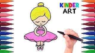 How to draw a ballerina step by step easy