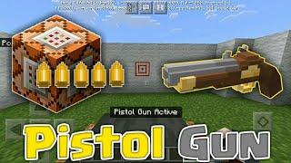 How to make a Pistol Gun  in Minecraft Command Block Trick!