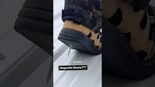 Magnetic boots from Cougar Paws. #roof #roofer #roofing #roofershelper #metalroofing #shorts