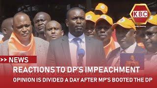 Reactions to Gachagua's Impeachment: Opinion is divided a day after MPs booted the DP