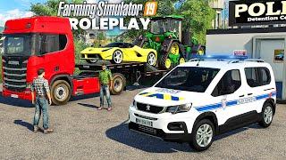 Arresting & Putting THIEF in JAIL | (RolePlay) Farming Simulator 19