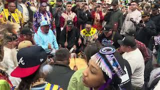 Young Spirit Sings an awesome crispy song @ Red Deer Powwow 2023