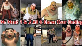 Mr Meat Vs Mr Meat 2 All 6 Game Over Ending Comparison Battle