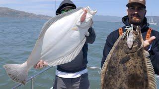 Jigging for California Halibut - EPIC Takedowns!