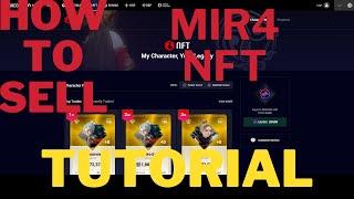 How to Sell mir4 character this January 2024 #nft #mir4 #draco #wemix