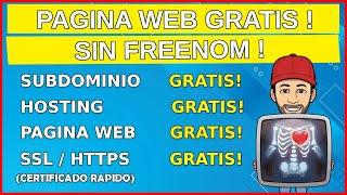 ️  Pagina Web GRATIS, subdominio, hosting, SSL, wordpress 1 tutorial español v24