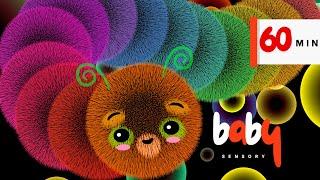  Cute Fluffy Caterpillar Bubbles Dance Party – Sensory Video + Upbeat Music - Baby Eye Stimulation