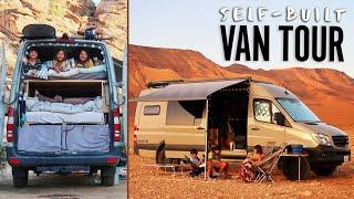 Family of 5 Builds Sprinter Van for World Travel // Camper Tour